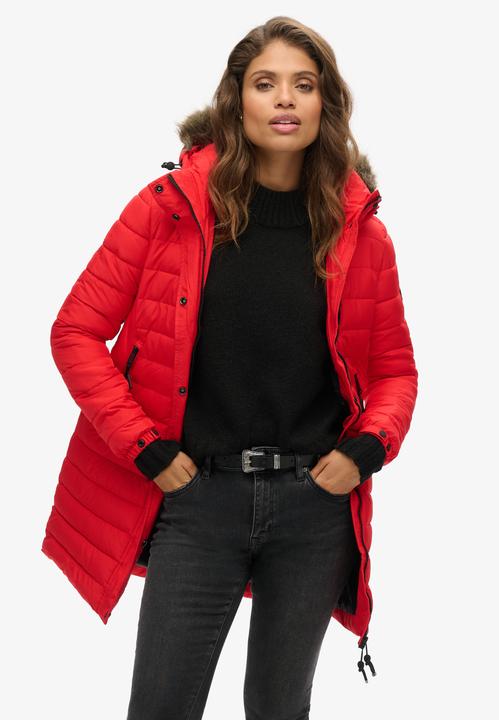 Immagine prodotto Superdry Piumino con cappuccio da donna in ecopelliccia (S)