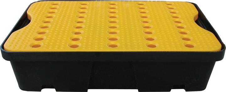 Produktbild Brady SPTY-20-YL-BK, Polyethylen, Auffangwanne, Schwarze Wanne, Gelbe Auflage, 600 x 155 x 400 mm