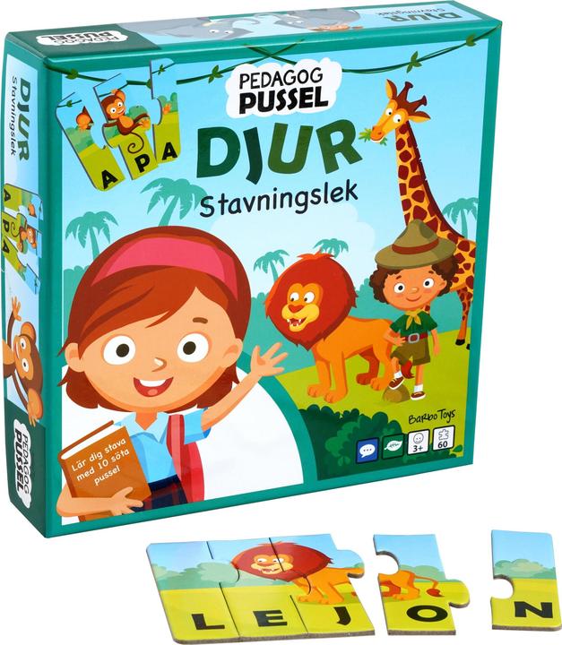 Produktbild Barbo Toys Barbo Classic Pedagog Pussel Djur Stavningslek (SE) (10 Teile)