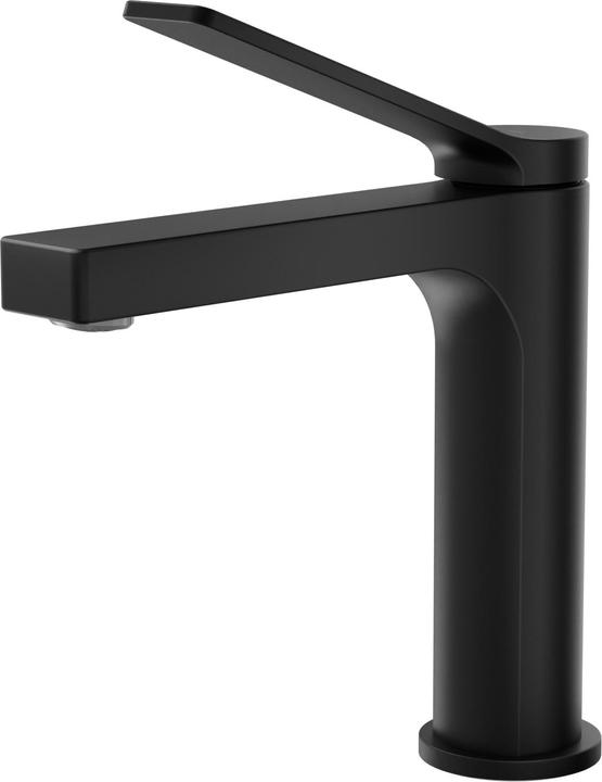 Emke Bathroom tap, matt black, ceramic cartridge, brass, basin mixer, easy installation, M