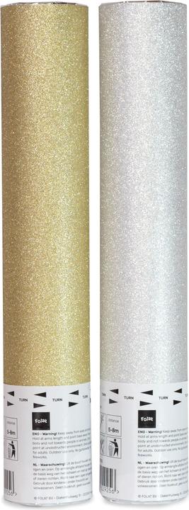Produktbild Folat Konfettikanone Glitter Sortiert Gold/Silber - 28 c