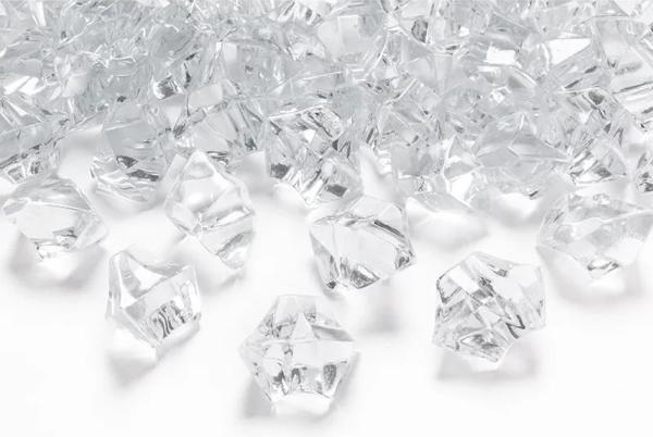 Partydeco Crystal ice, colourless, 25 x 21mm (1 pkt / 50 pc.)