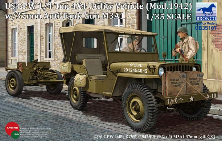 Produktbild Bronco US GPW 4x4 Light Utility Truck w/37mm Anti-Tank Gun M3A1