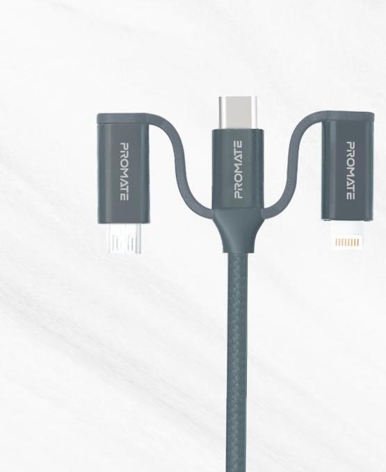 Produktbild ProMate PentaPower Grey 6 in 1 Multikabel