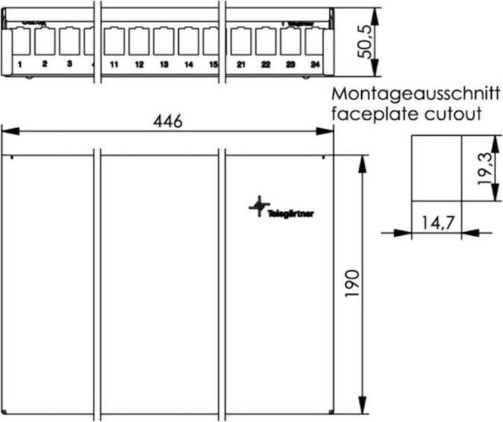 Produktbild Telegärtner MPD24 - Patch-Box - geeignet für Wandmontage (Patch Panel)