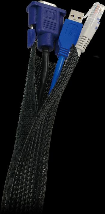 Actual product image LogiLink Cable bundle fabric conduit, black (Cable conduit, 180 cm)