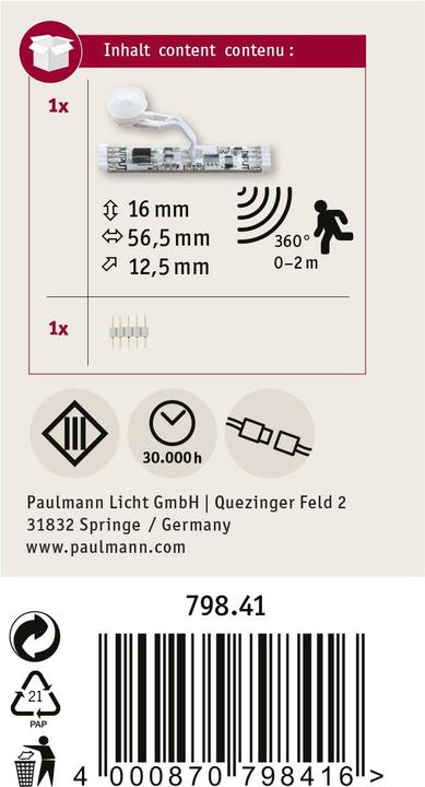 Produktbild Paulmann MaxLED Sensor