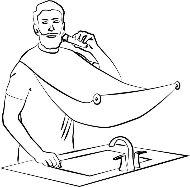 Actual product image InnovaGoods Beard catcher cloth with suction cups Bibdy