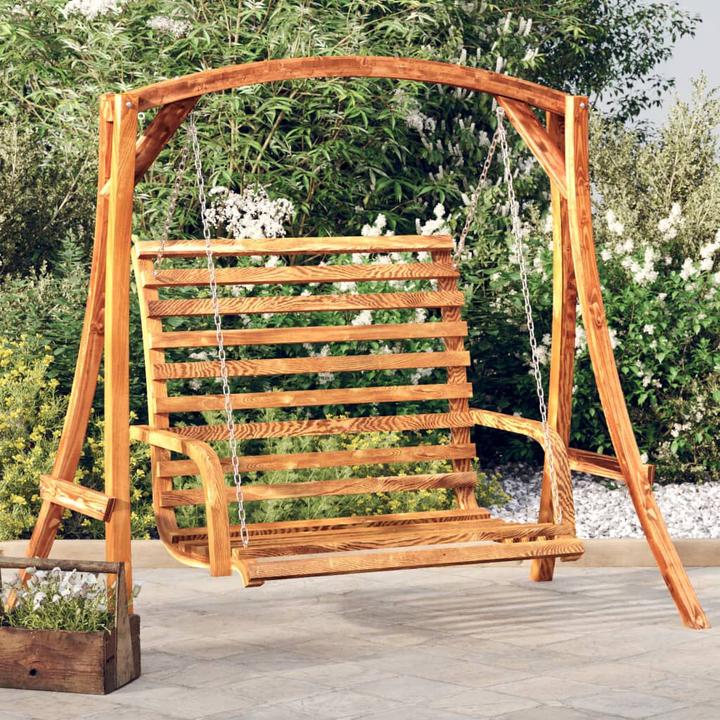 Produktbild VidaXL Hollywoodschaukel Massivholz Fichte Mit Teak-Finish