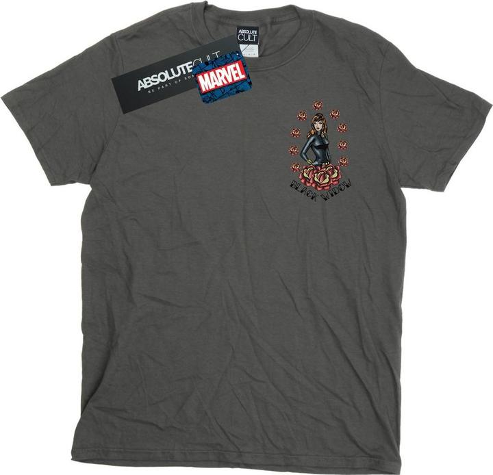 Black Widow Tattoo Breast Print TShirt (XL)