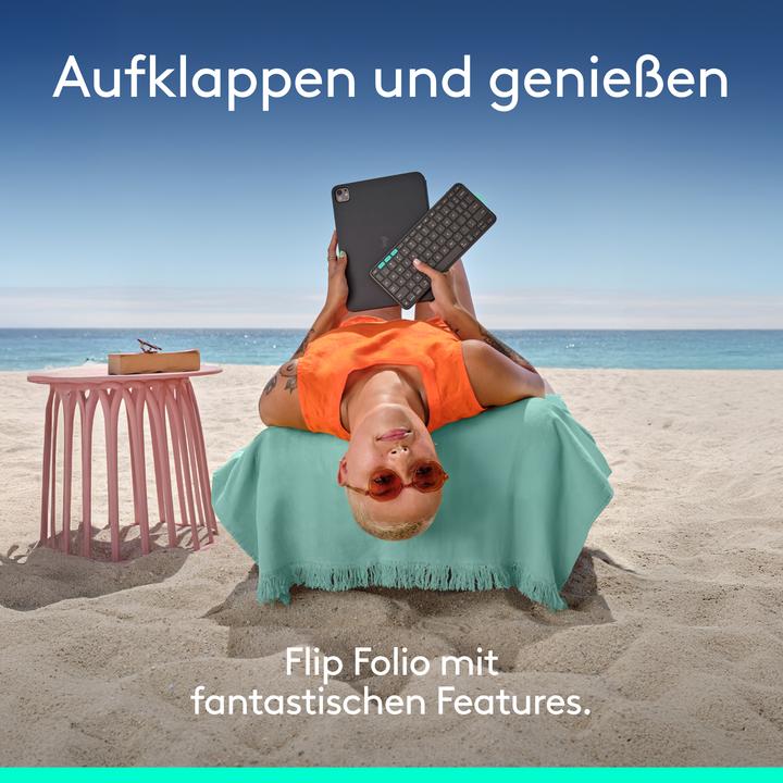 Produktbild Logitech Flip Folio (DE, iPad Air 11 2025, iPad Air 2022 (5. Gen), iPad Pro 11 2024 (M4))