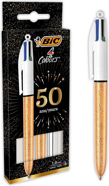 Image du produit Bic Kugelschreiber 4 Colours Party Medium (M), 3 Stück (Argent, Or, 3 x)
