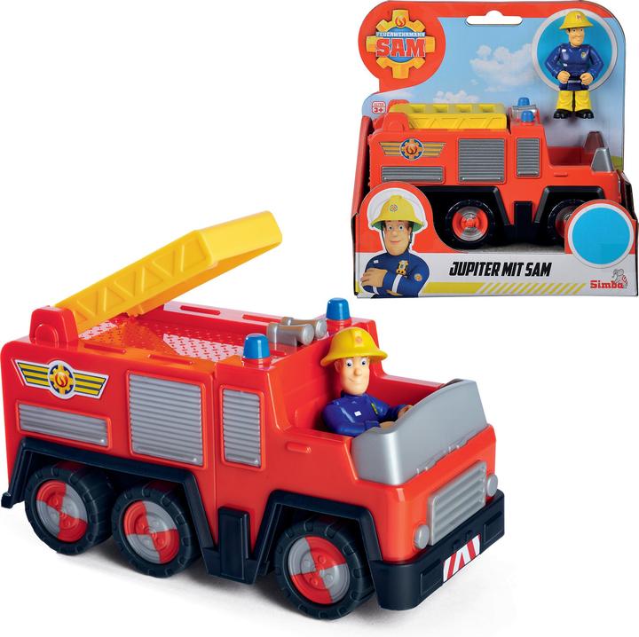 Immagine prodotto Simba Il pompiere Sam Jupiter mini figura d'azione del camion dei pompieri