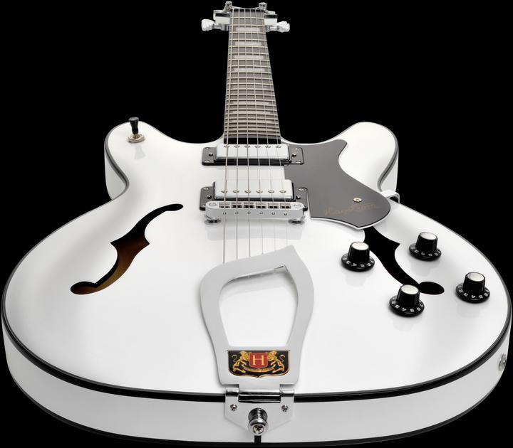 Actual product image Hagstrom Electric Guitar, Viking, White (Electric guitar, Maple)