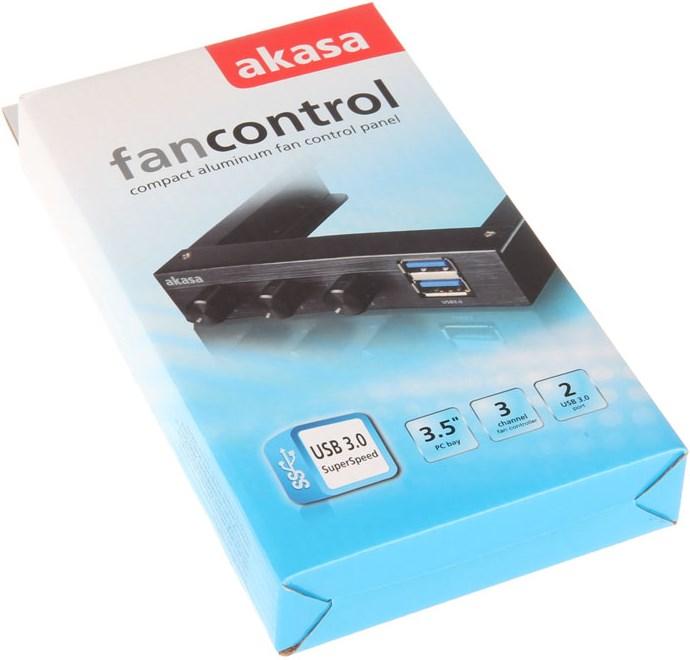 Produktbild Akasa AK FC-06U3BK Lüftersteuerung (3 Lüfter)
