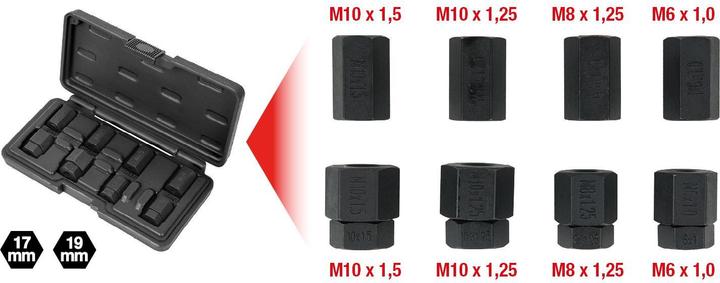 Produktbild KS Tools Stehbolzen Aus- und Eindrehwerkzeug-Satz, 12-tlg