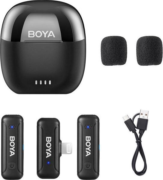 Actual product image Boya BY-WM3T-D2 - Kit for Lightning 2 x Transmitter / 1x Receiver / 1x Case (BY-WM3T-D2)