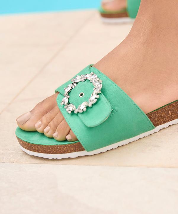Actual product image Joe Browns Jewelled Buckle Slider Sandals (36)