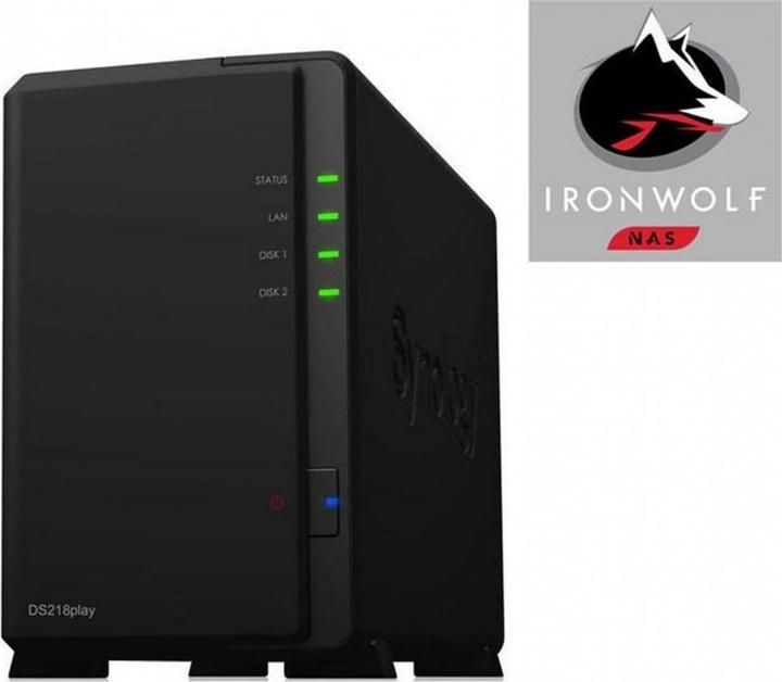 Image du produit Synology DS218play (2 x 2 To, Seagate Ironwolf)