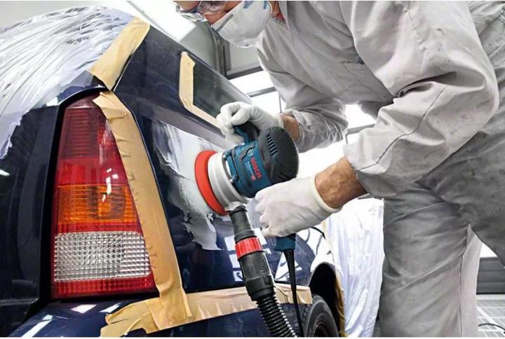 Actual product image Bosch Professional Random orbital sander GEX 40-150 with 1 x M480 sanding sheet and L-BOXX (Eccentric grinder, 400 W)