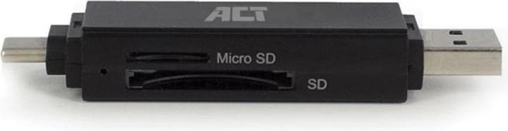 Immagine prodotto Lettore di schede USB 3.2, SD/micro SD, USB-C o USB-A, nero (USB-C 3.2 Gen 1)