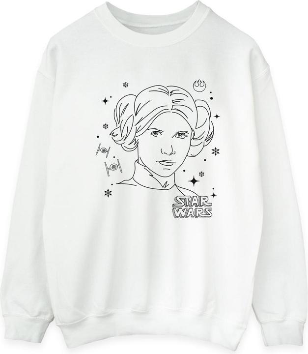 Star Wars Episode IV: A New Hope Leia Christmas Sketch Sweatshirt (S)