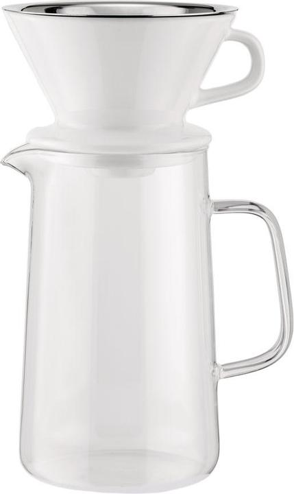 Alessi Set moulin à café et pichet filtre SLOW COFFEE argentée