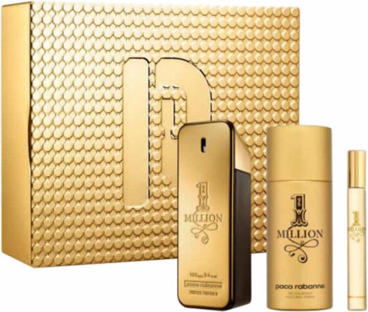 Paco Rabanne 1 Million Eau De Toilette Spray 100ml Set 3 Artikel (Eau de Toilette, 100 ml)