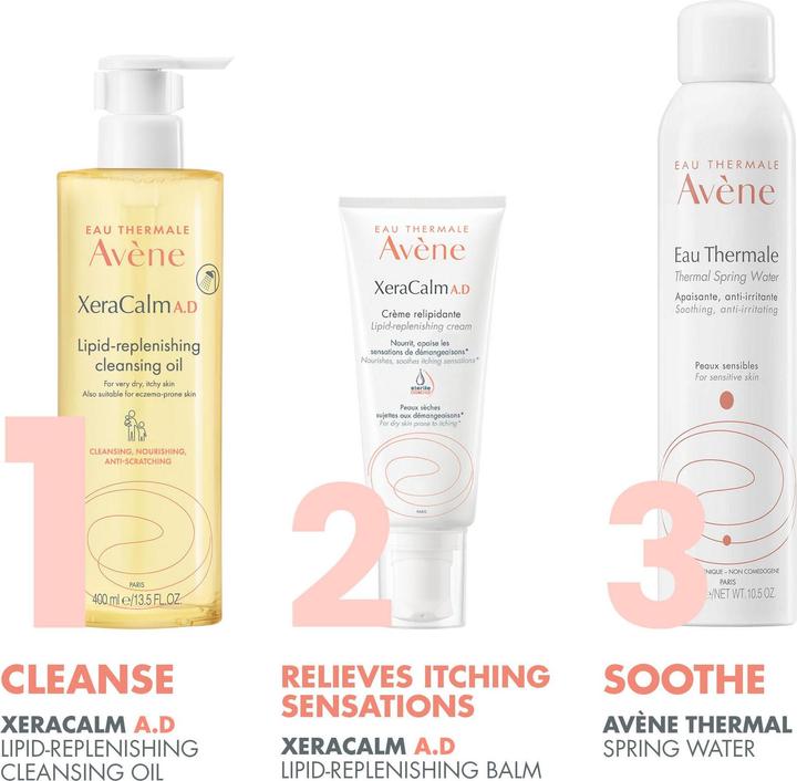 Actual product image Avène XeraCalm A.D Replenishing Cleansing Oil (Cleansing lotion, 400 ml)