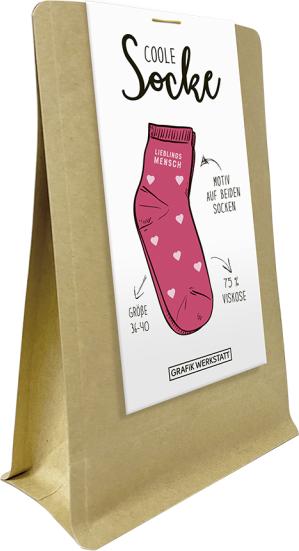 Immagine prodotto Geschenksocken Coole Socke - Lieblingsmensch - Grösse 36-40 - von (36 - 40)