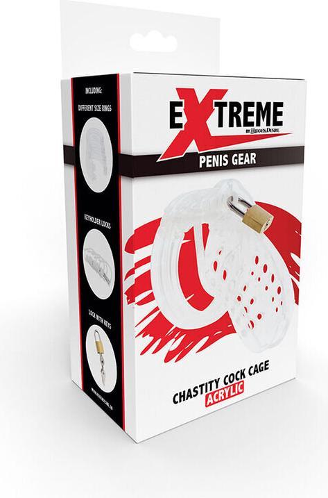 Actual product image Hidden Desire Extreme Chastity Horse Head Acrylic Adjustable Clear