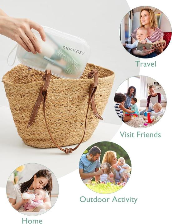 Actual product image Momcozy Flaschenbürsten-Set Push-Press GRN