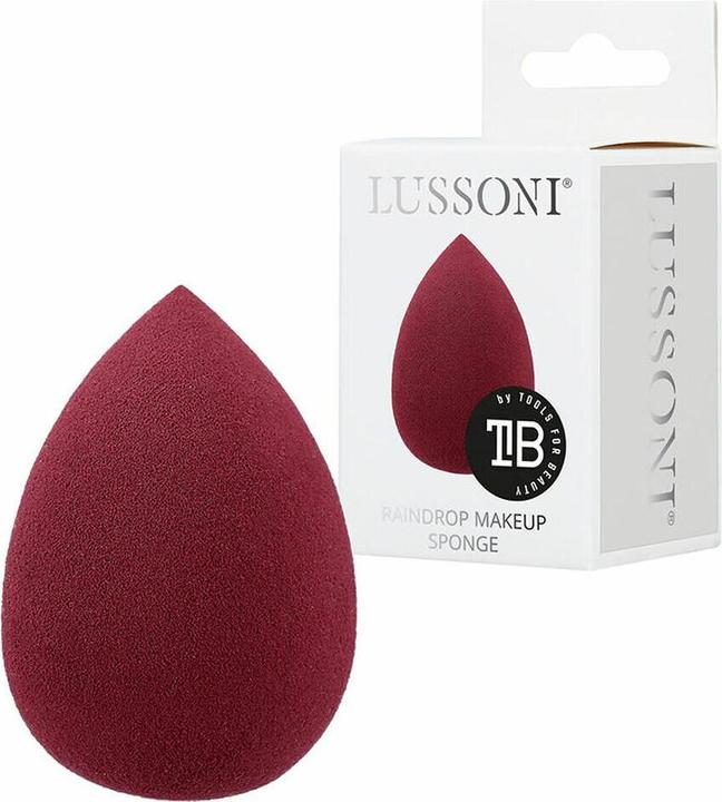 Actual product image Tools for Beauty T4B LUSSONI Drop-shaped make-up sponge, blender sponge, (Burgundy)
