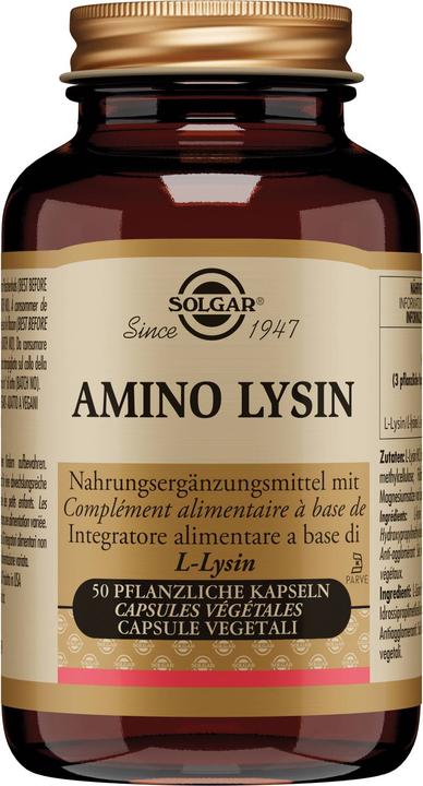 Solgar Amino Lysin Pflanzliche Kapseln (50 Stk) (50 Stück, Kapseln, 160 g)