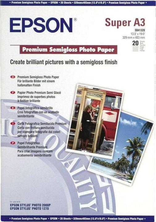 Produktbild Epson Premium Semigloss (250 g/m², A3+, 20 x)