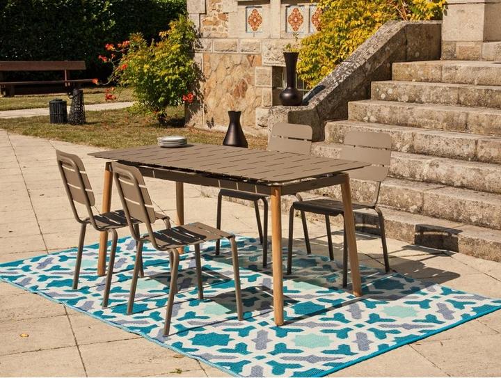 Image du produit Ezeis ALICANTE Set de salle à manger pour 4 personnes 1 set (1 table + 4 chaises) (155 cm)