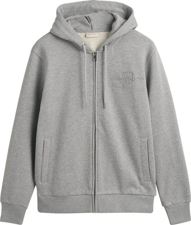 GANT Regular Tonal Shield Full Zip Hoodie