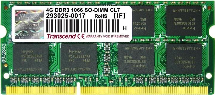 Immagine prodotto Transcend Memoria 4 GB (1 x 4GB, 1066 MHz, DDR3-RAM, SO-DIMM)