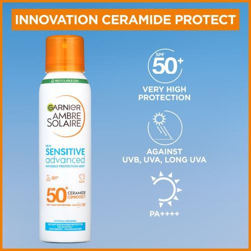Produktbild Garnier Ambre Solaire Sensitive Advanced Invisible Protection Mist (Sonnenspray, SPF 50, 150 ml)