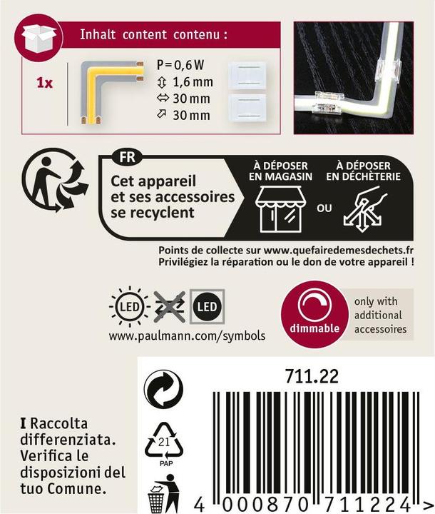 Actual product image Paulmann MaxLED 1000 Full-Line COB Stripe corner