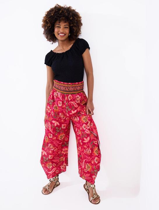 Actual product image Joe Browns Contrast Floral Border Print Relaxed Fit Trousers (Frequency band 38 (2600 MHz))
