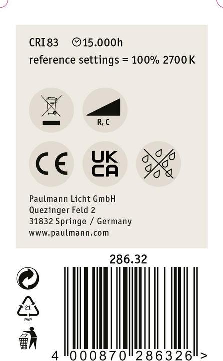 Produktbild Paulmann Tropfen (E14, 5 W, 470 lm, 1 x, F)