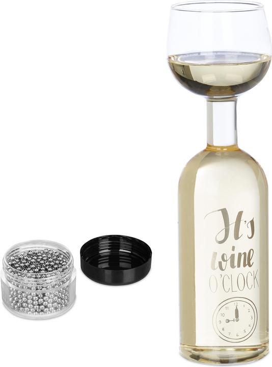 Produktbild Relaxdays Weinflaschenglas (75 cl, 1 Gläser, Weissweingläser)