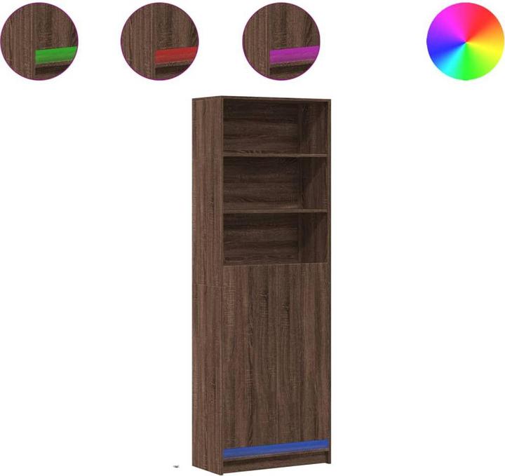Actual product image VidaXL Highboard with LED lighting (69 x 32.5 x 200 cm)