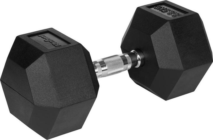 Rebel Rubberised cast iron dumbbell HEX 22 5 kg ACTIVE