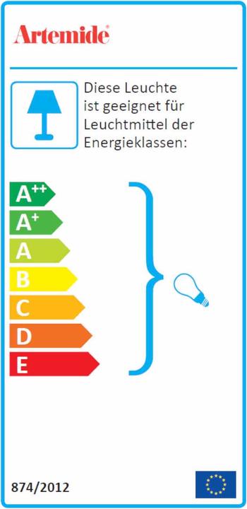 Label énergétique Artemide Eclisse lampe de table/applique (E14)