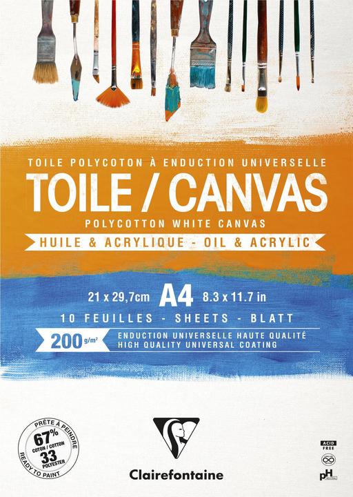 Productafbeelding Clairefontaine Canvas blok gelijmd (200 g/m², 1 x)