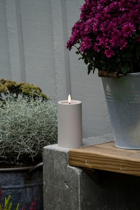 Produktbild LED Kunststoffkerze weiss 1873-100 Aussen 1873-100 6h Timer D7 H12,5cm 2xAA (1 x)