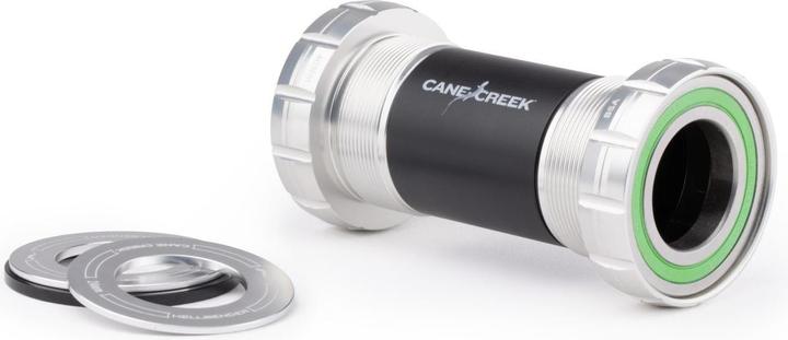 Cane Creek Hellbender 70 BSA30 bottom bracket, stainless steel, thread fit, 29mm (DUB), 68/73mm, silver
