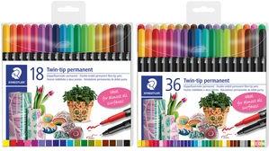 Image du produit Staedtler Stylos en fibre (Multicolore, 18 x)